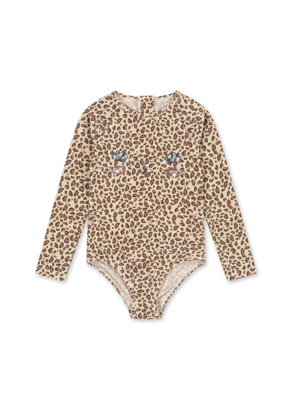 Konges Sløjd  KITTY LONG SLEEVE SWIMSUIT - leo