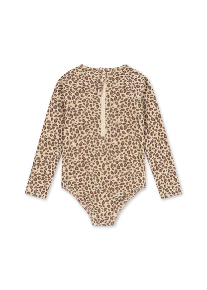 Konges Sløjd  KITTY LONG SLEEVE SWIMSUIT - leo