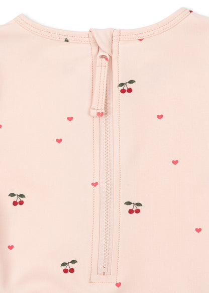 Konges Sløjd MERLE LONG SLEEVE SWIMSUIT - cherry coeur rose