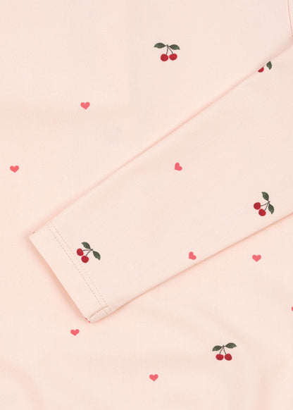Konges Sløjd MERLE LONG SLEEVE SWIMSUIT - cherry coeur rose