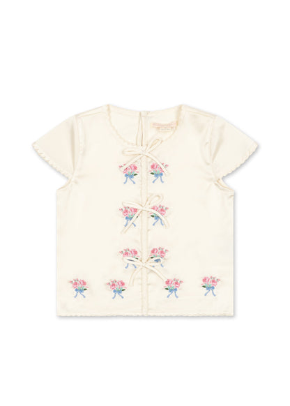 Konges Sløjd SHEENY SHORT SLEEVE TOP - buttercream
