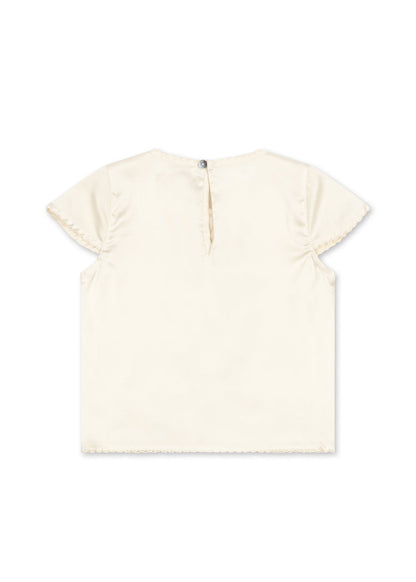 Konges Sløjd SHEENY SHORT SLEEVE TOP - buttercream