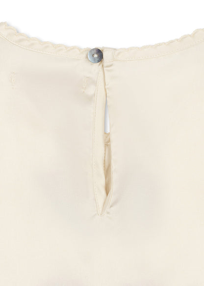 Konges Sløjd SHEENY SHORT SLEEVE TOP - buttercream