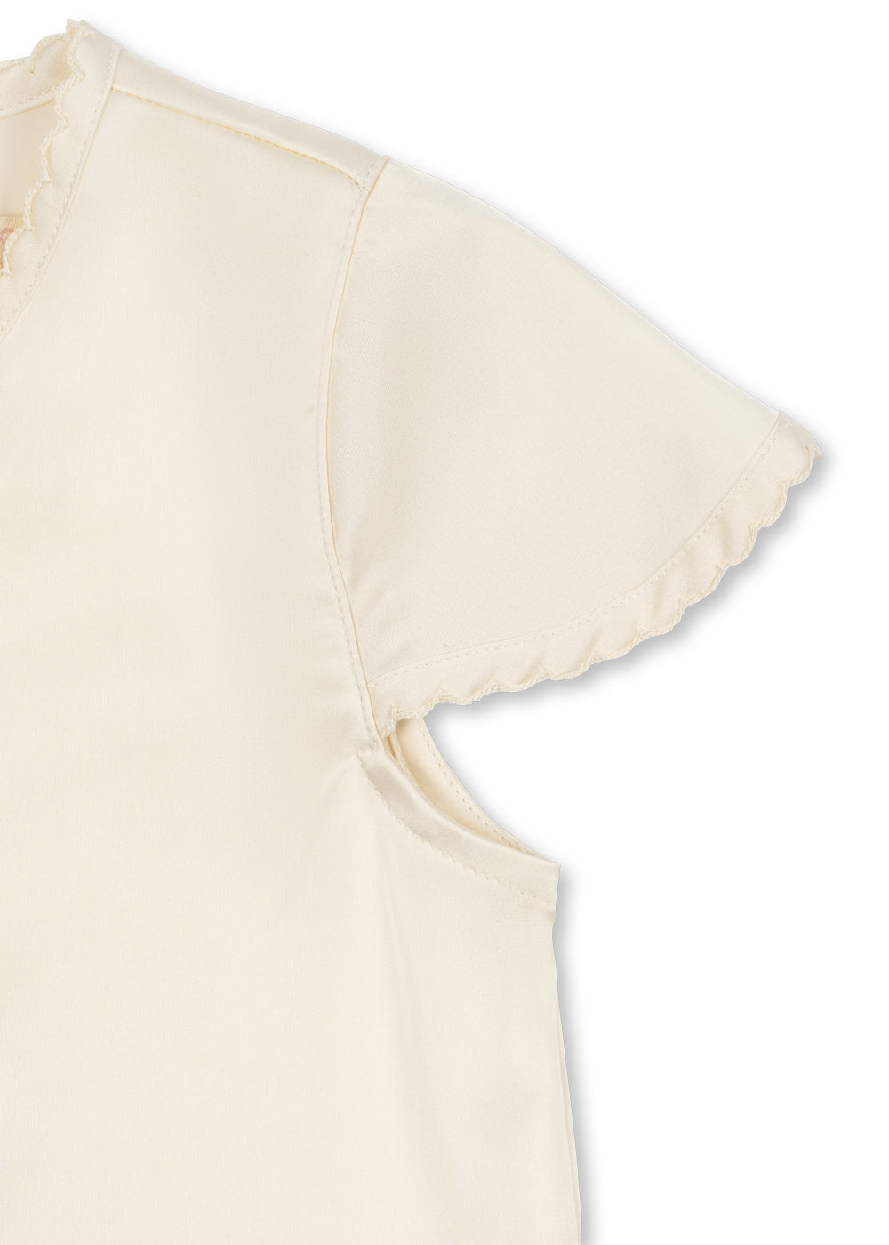 Konges Sløjd SHEENY SHORT SLEEVE TOP - buttercream