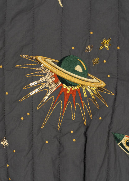 JUNO SEQUIN BOMBER JACKET - magnet