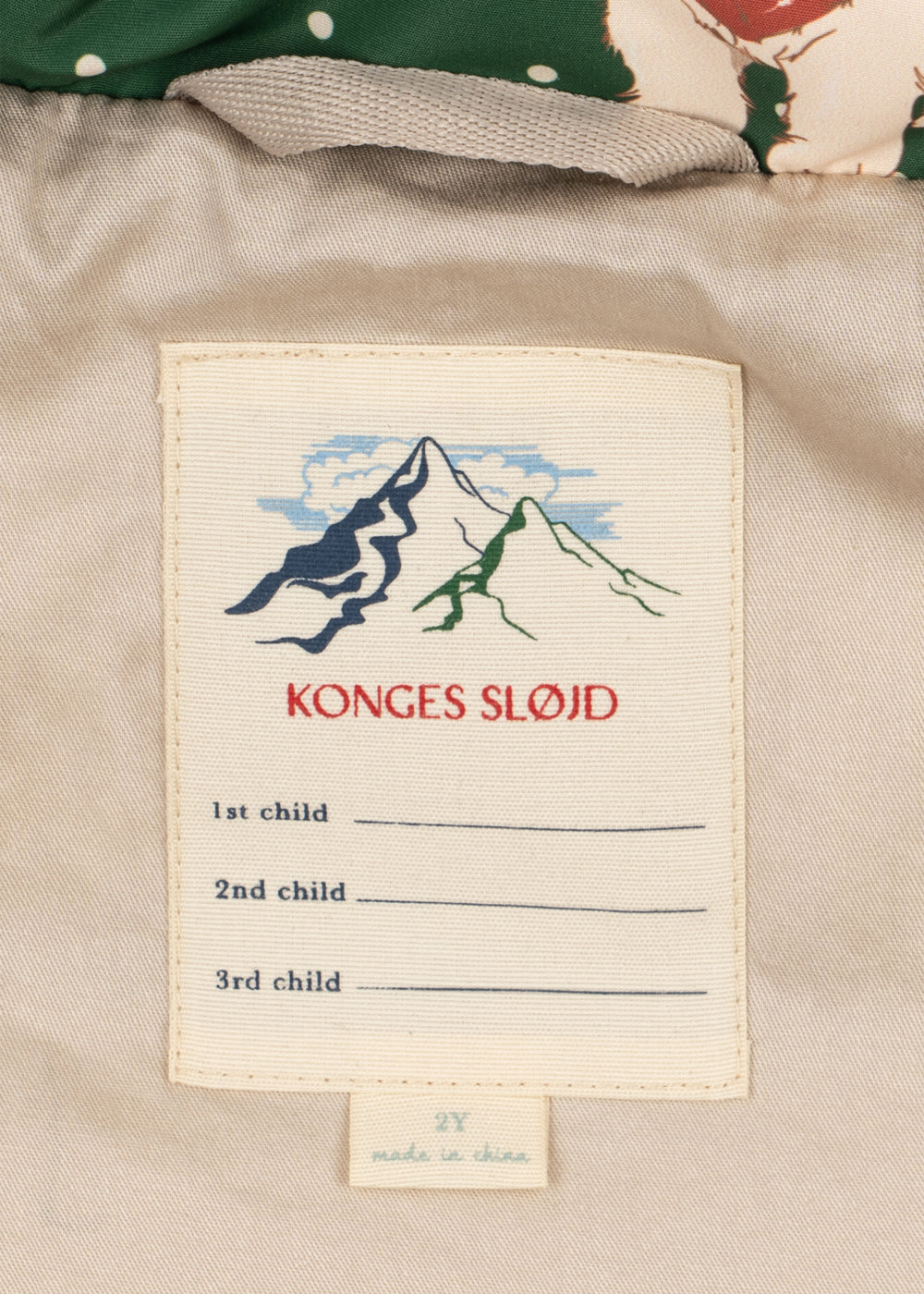 Konges Sløjd Magnum Down Jacket in Dot Miao Verde - product detail 6