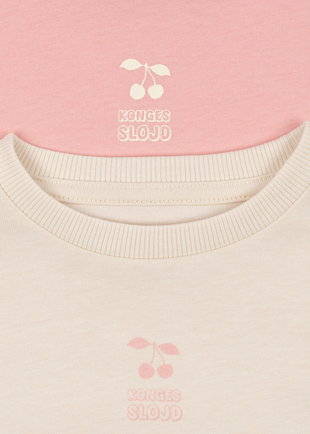 2 PACK LIN LS TEE GOTS - pink dolphin/antique white
