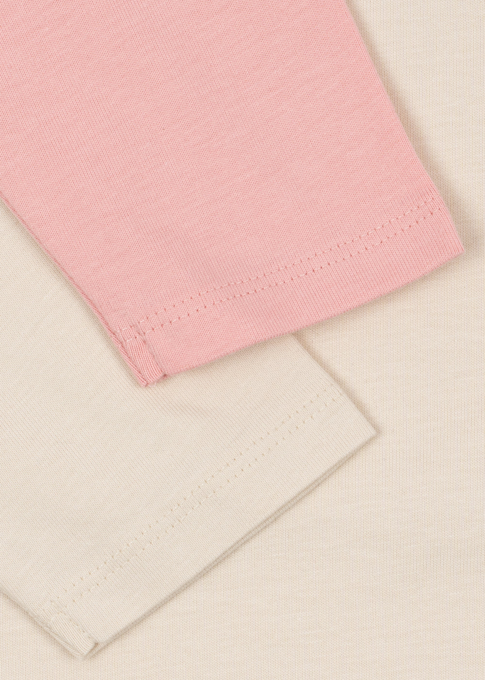 2 PACK LIN LS TEE GOTS - pink dolphin/antique white