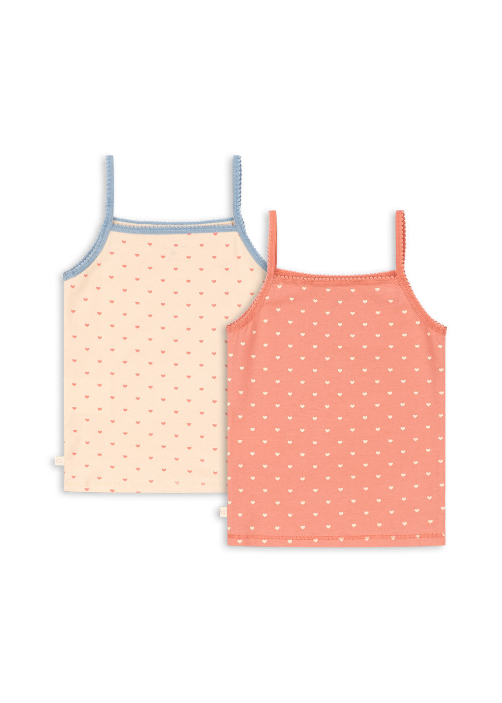 BASIC 2 PACK STRAP TOP GOTS - coeur lantana/teddy coeur