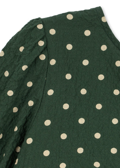 Konges Sløjd Elin Long Sleeve Bow Dress - Dot Marseille — official Konges Sløjd image 4