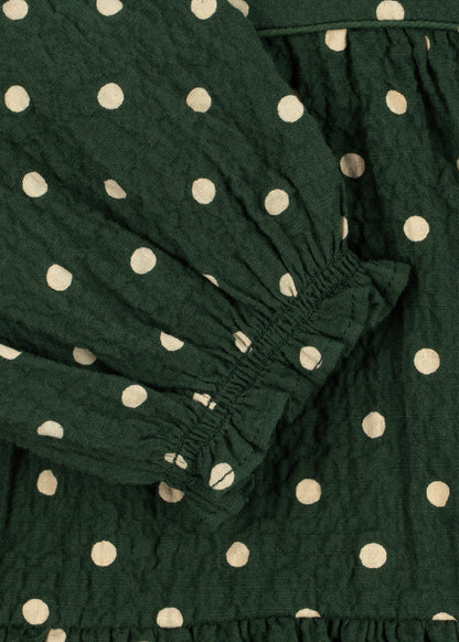 Konges Sløjd Elin Long Sleeve Bow Dress - Dot Marseille — official Konges Sløjd image 5