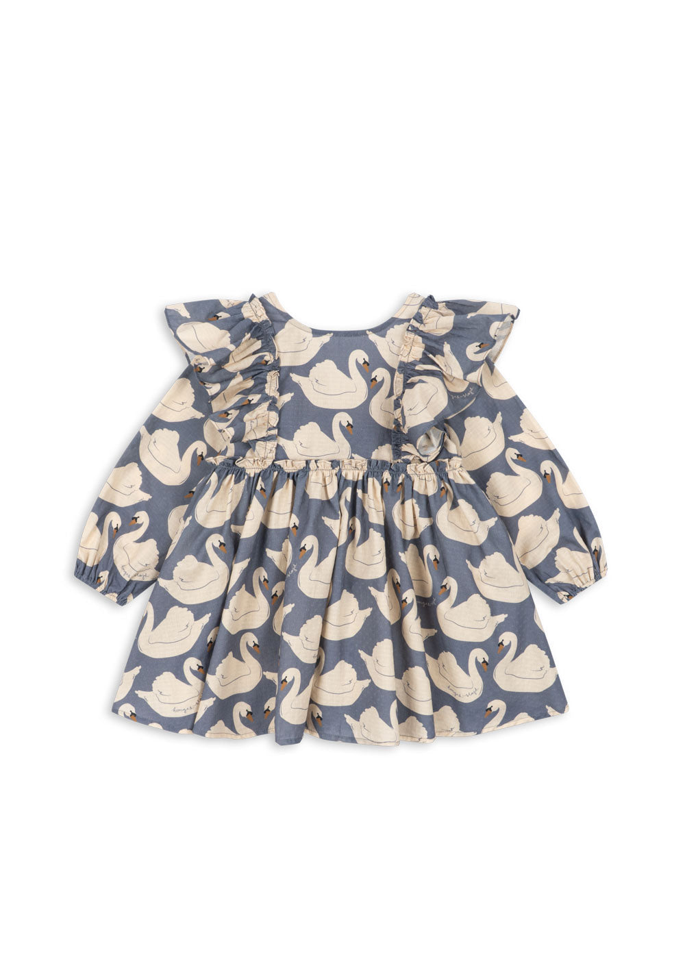 Konges Sløjd Evia Long Sleeve Bow Dress in Swan