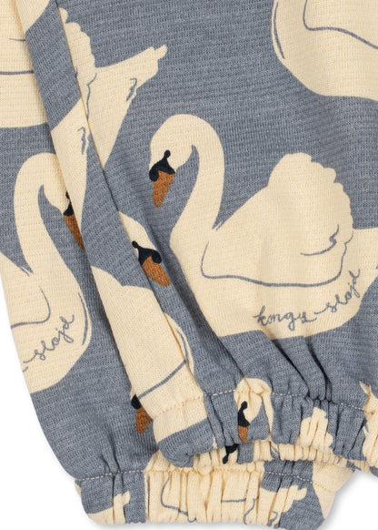 Konges Sløjd Loupy Sweat Pants in Swan, styled view