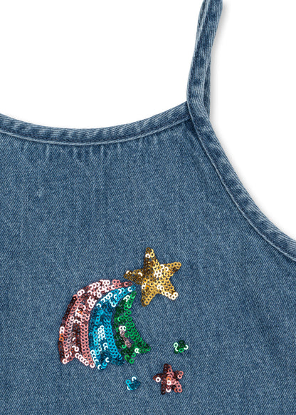 MAGOT SEQUIN STRAP DRESS GOTS - rainbow star