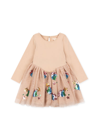 YVONNE BALLERINA DRESS GRS - rainbow star