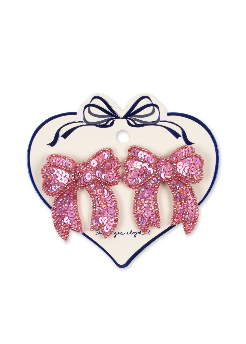 Konges Sløjd 2 Pack Sequin Bow Hair Clip - Rapture Rose by Konges Sløjd