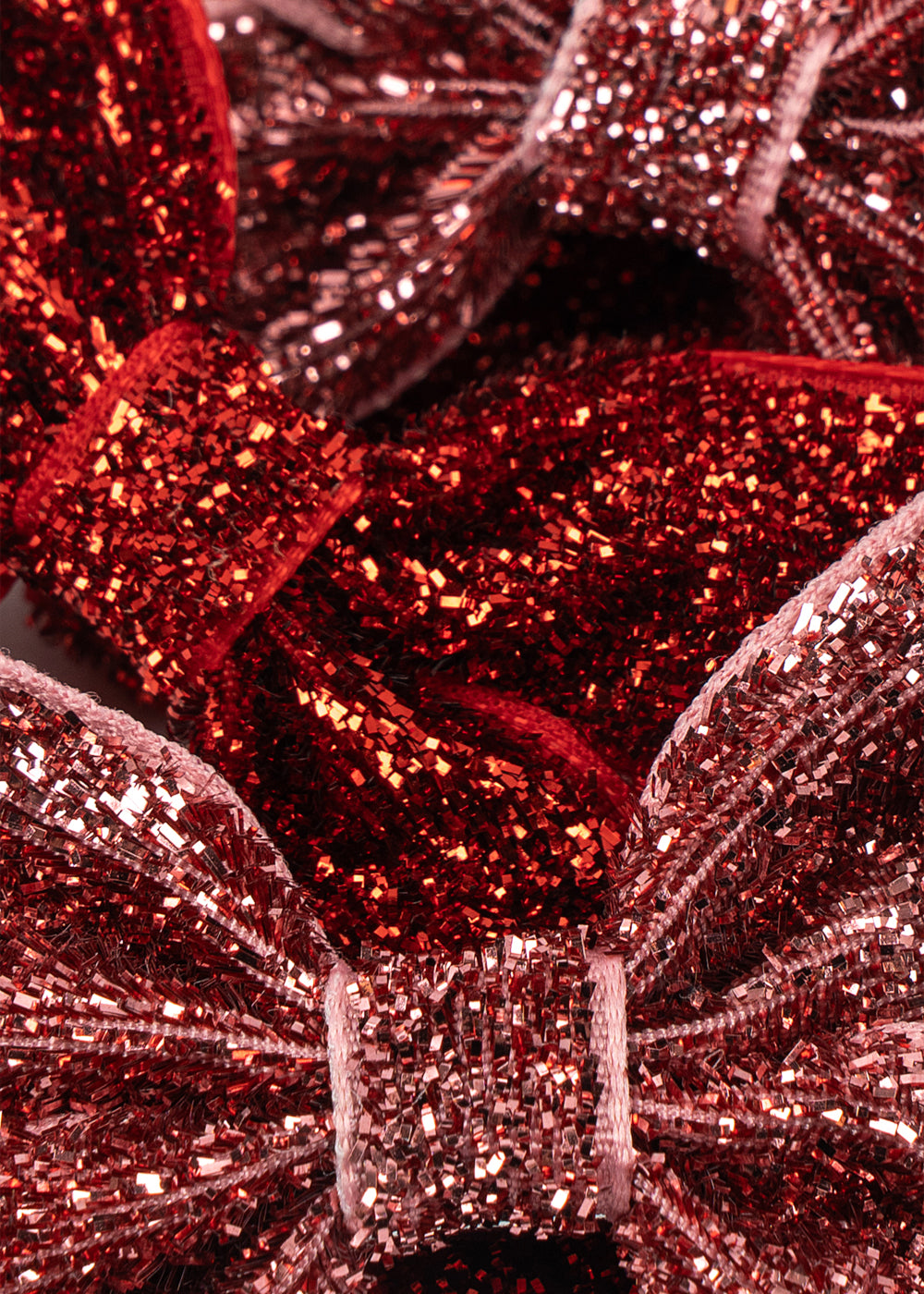 Konges Sløjd 4 Pack Micki Bow Hair Clips - Red Glitter/ Rose Glitter by Konges Sløjd