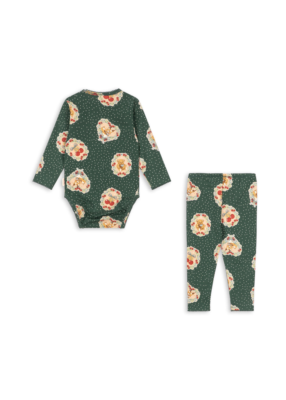 Konges Sløjd Basic Body/pants Set - Deer Diary Green by Konges Sløjd