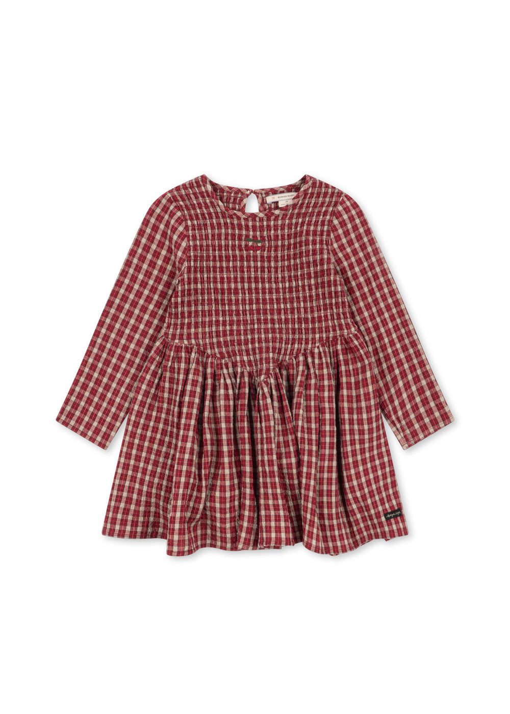 Konges Sløjd Elin Smock Dress - Brick Check by Konges Sløjd