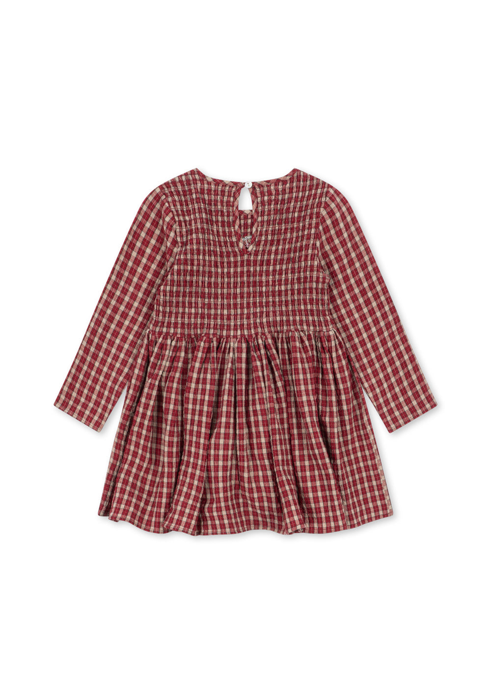 Konges Sløjd Elin Smock Dress - Brick Check by Konges Sløjd