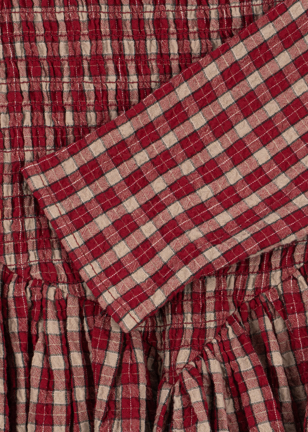 Konges Sløjd Elin Smock Dress - Brick Check by Konges Sløjd