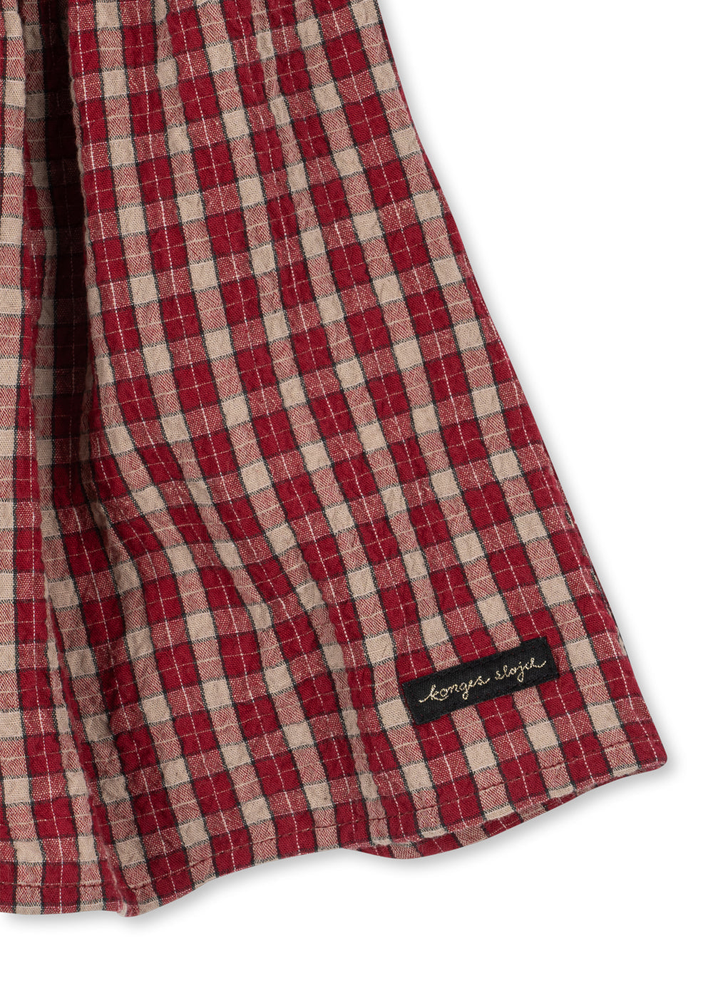 Konges Sløjd Elin Smock Dress - Brick Check by Konges Sløjd
