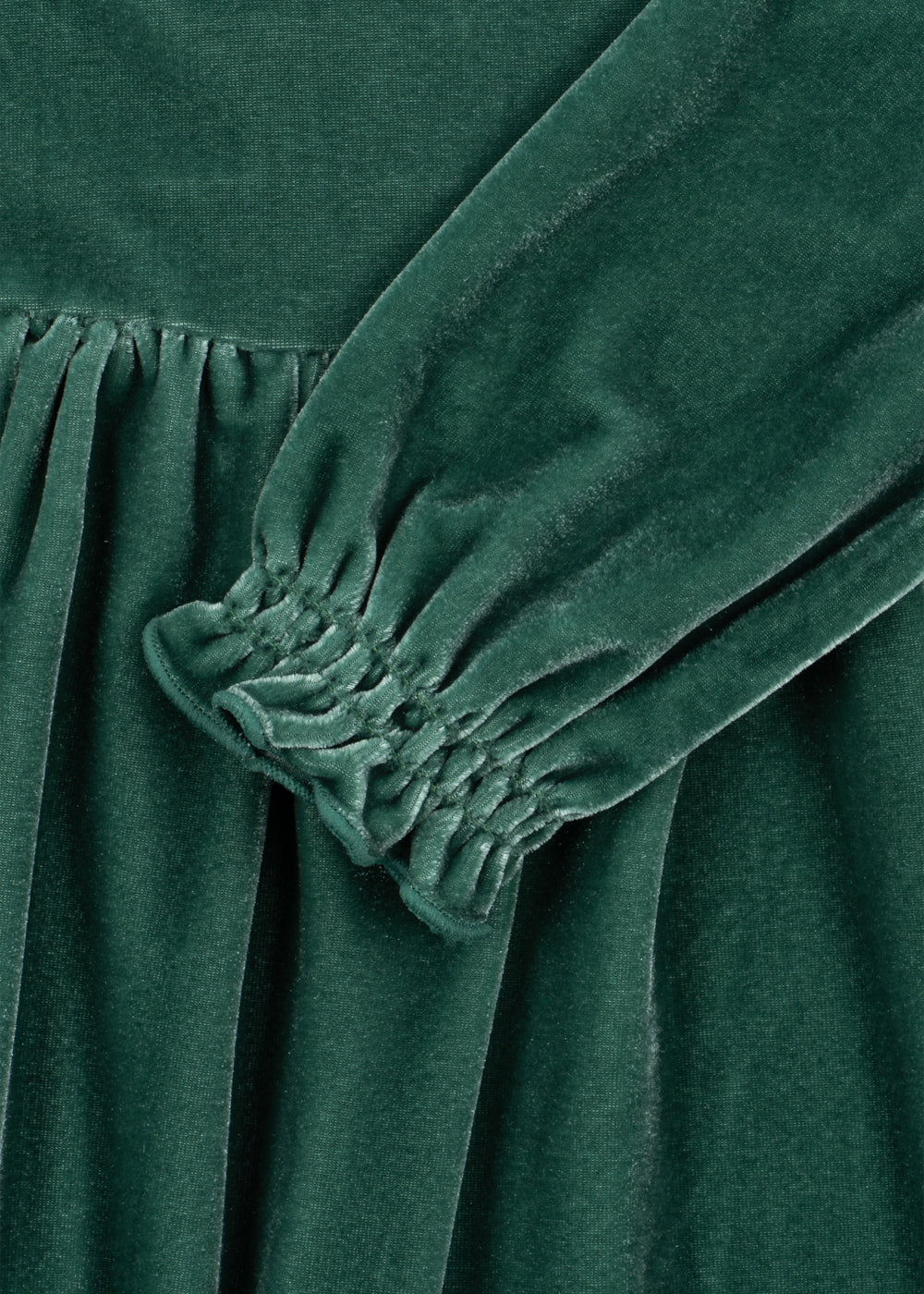 Konges Sløjd Gia Bow Dress in Fir fabric detail
