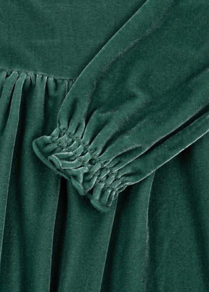 Konges Sløjd Gia Bow Dress in Fir fabric detail