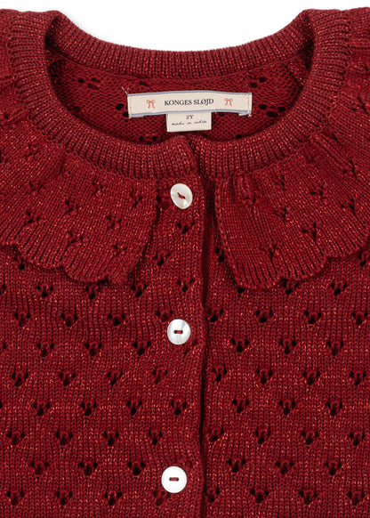 Konges Sløjd Holiday Cardigan - Red Dahlia by Konges Sløjd