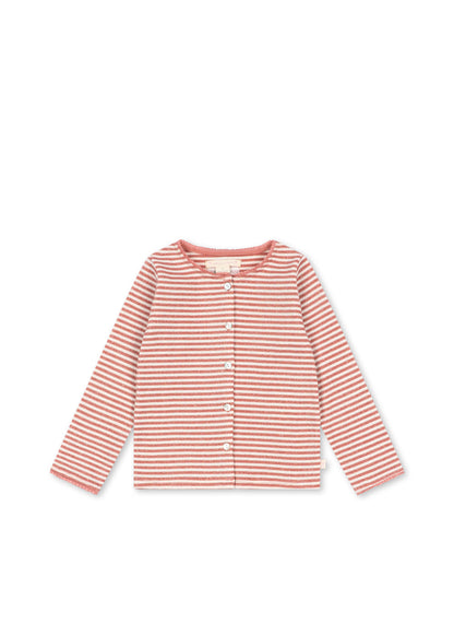 Konges Sløjd Roli Stripe Cardigan in Rose Cream Stripe