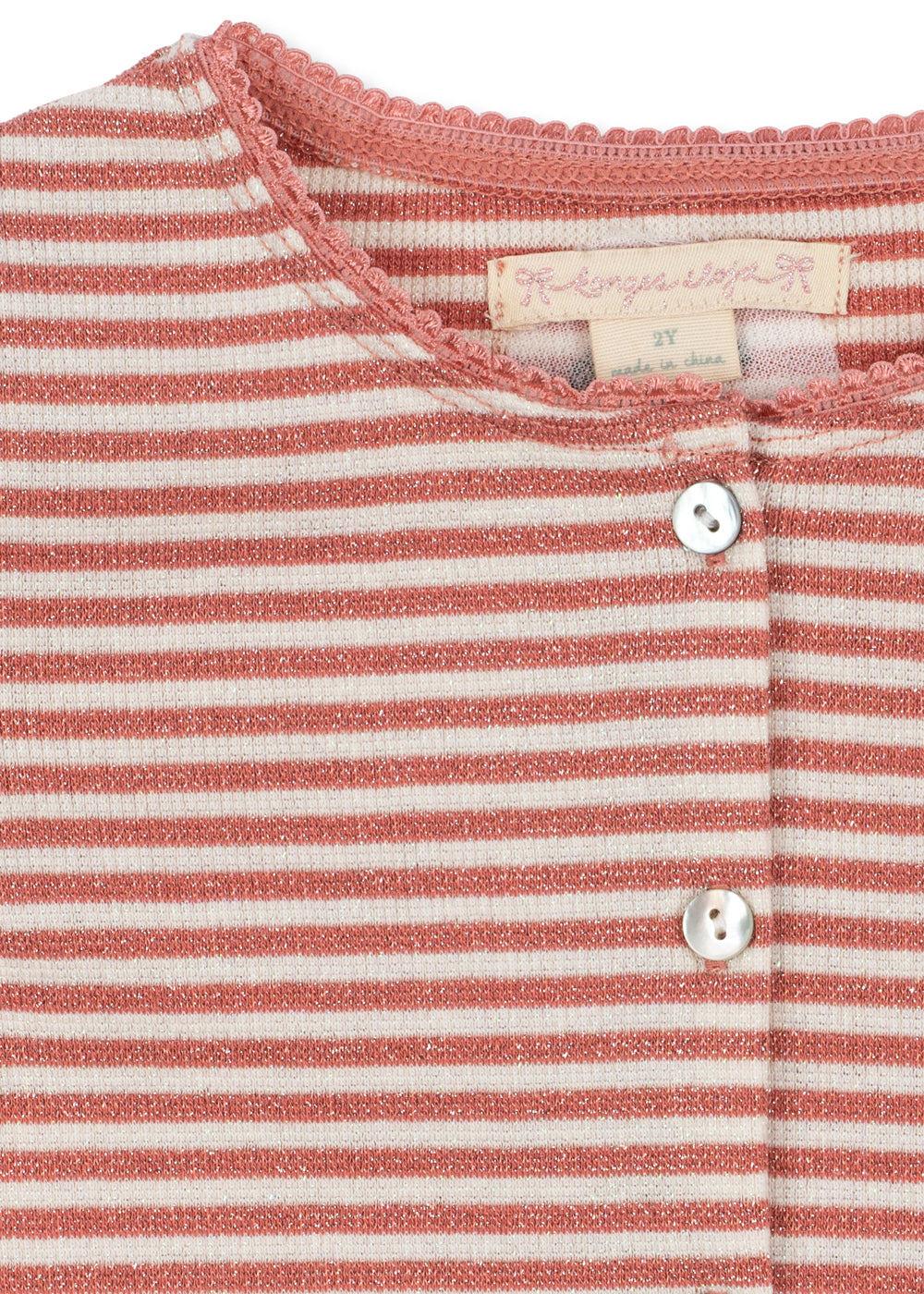 Konges Sløjd Roli Stripe Cardigan - Rose Cream Stripe — official Konges Sløjd image 4