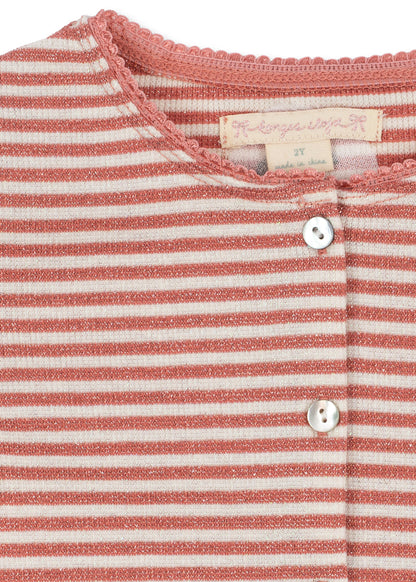 Konges Sløjd Roli Stripe Cardigan - Rose Cream Stripe — official Konges Sløjd image 4