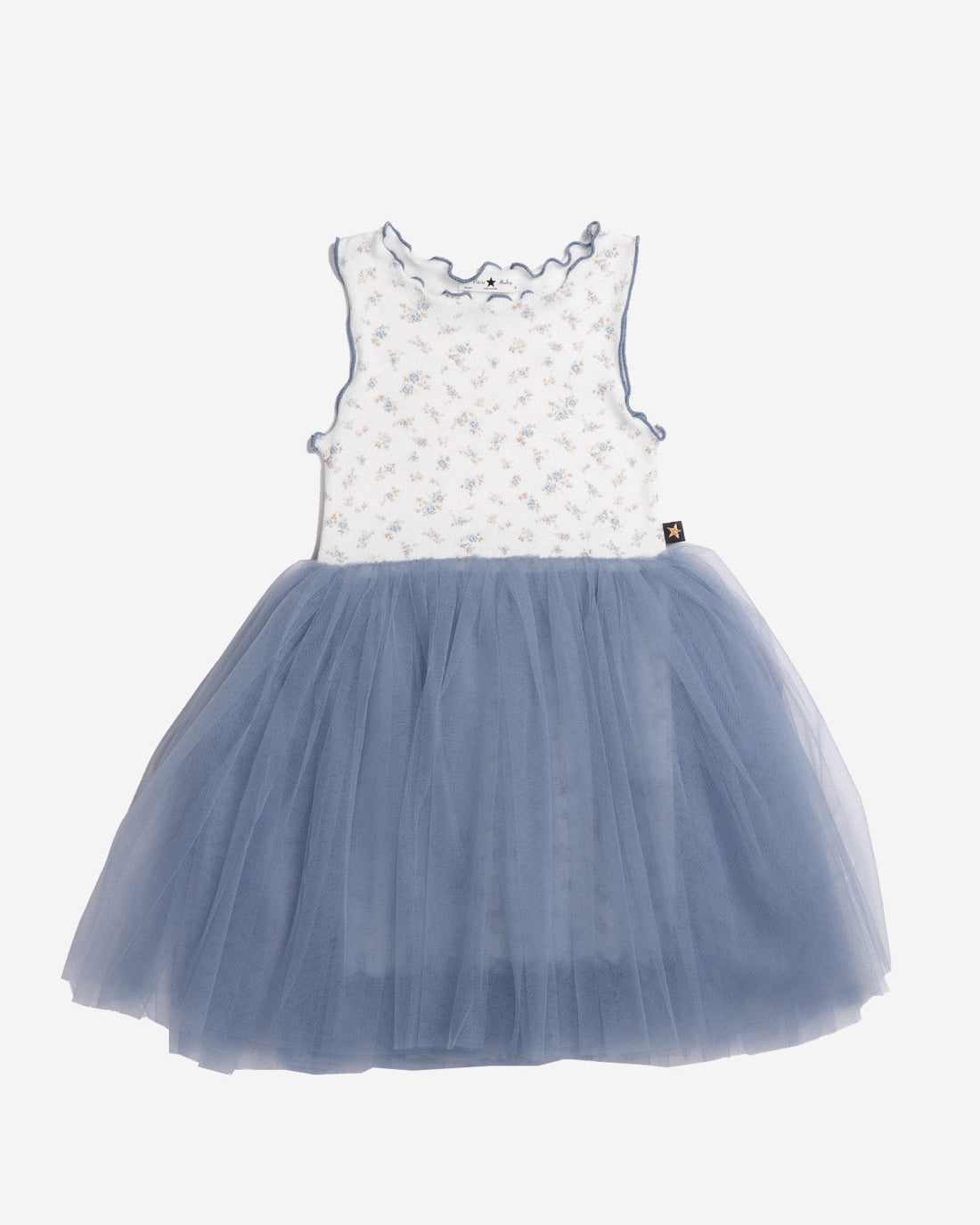 Petite Hailey Grace Floral Tutu Dress-Blue
