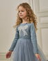 Petite Hailey Emi Bow Tutu in Dusty Blue