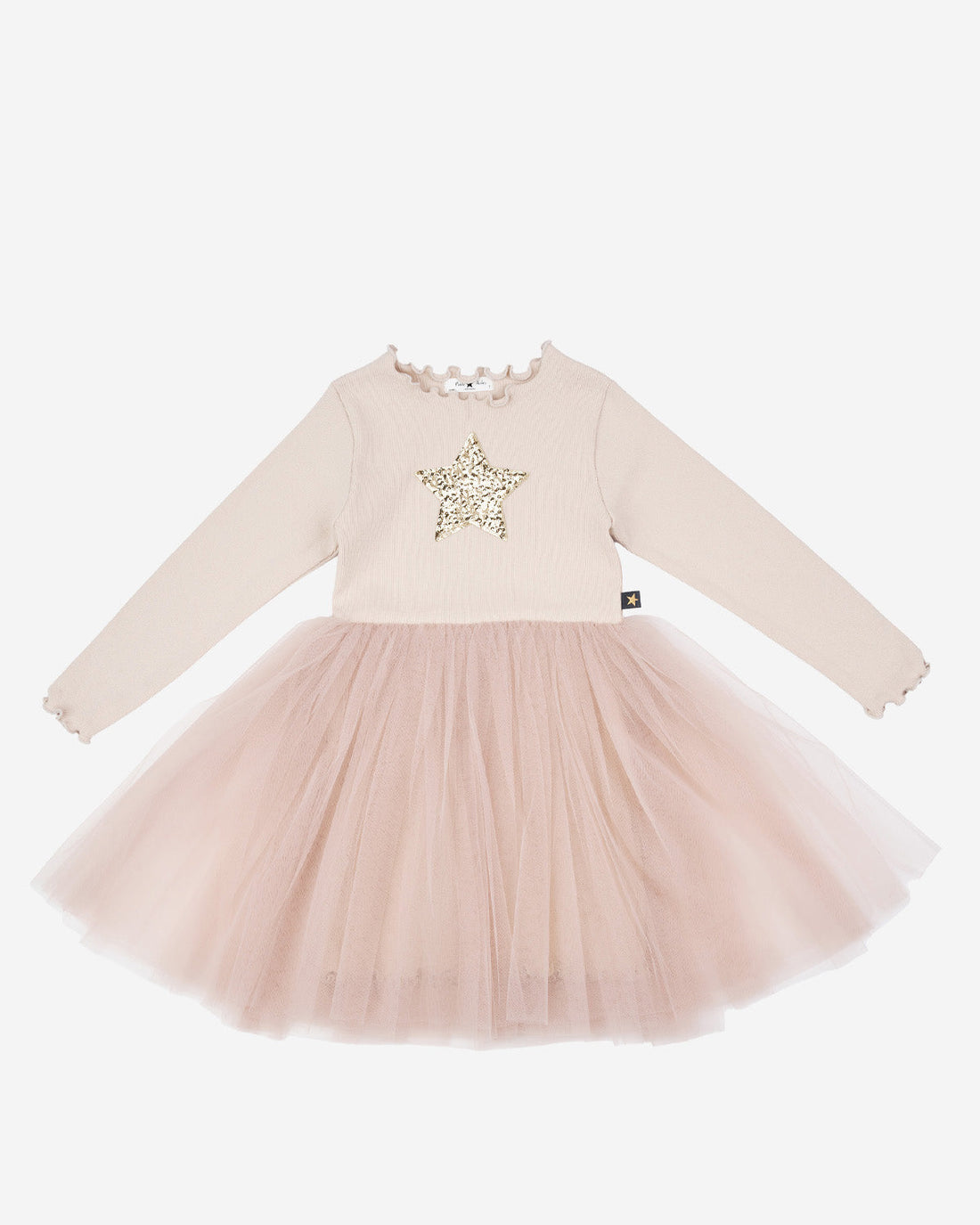 Petite Hailey Hailey LS Star Tutu in Beige