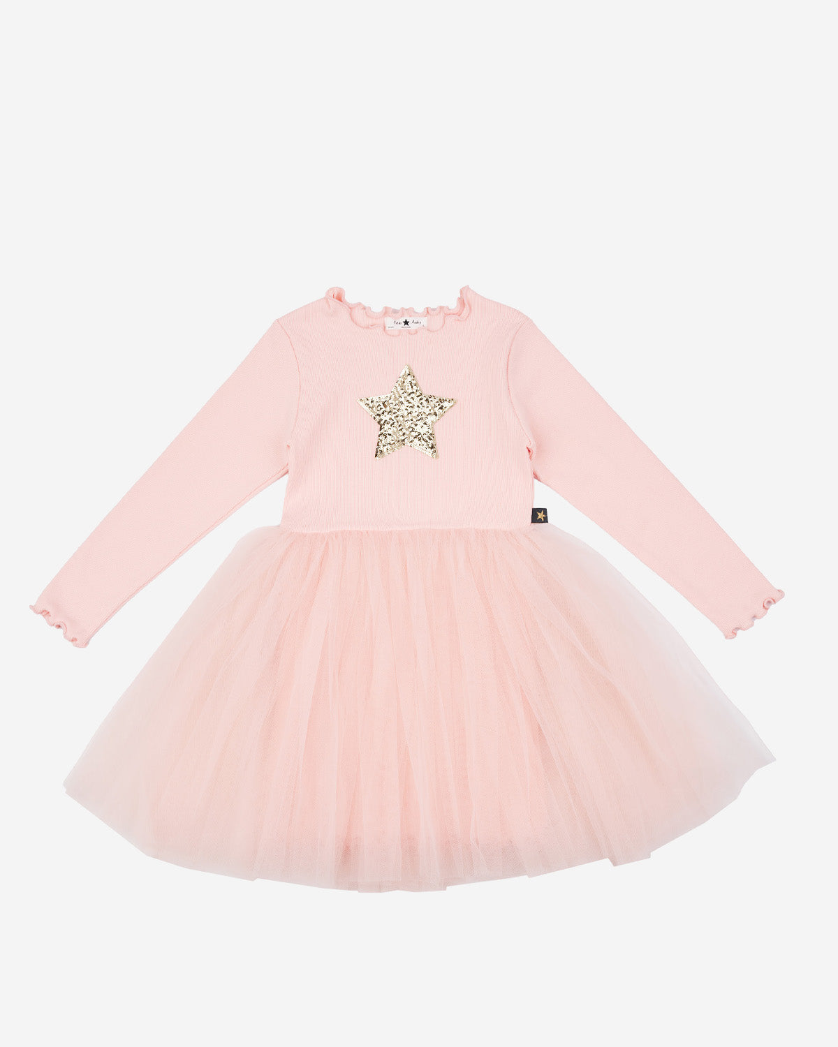 Petite Hailey Hailey LS Star Tutu in Peach