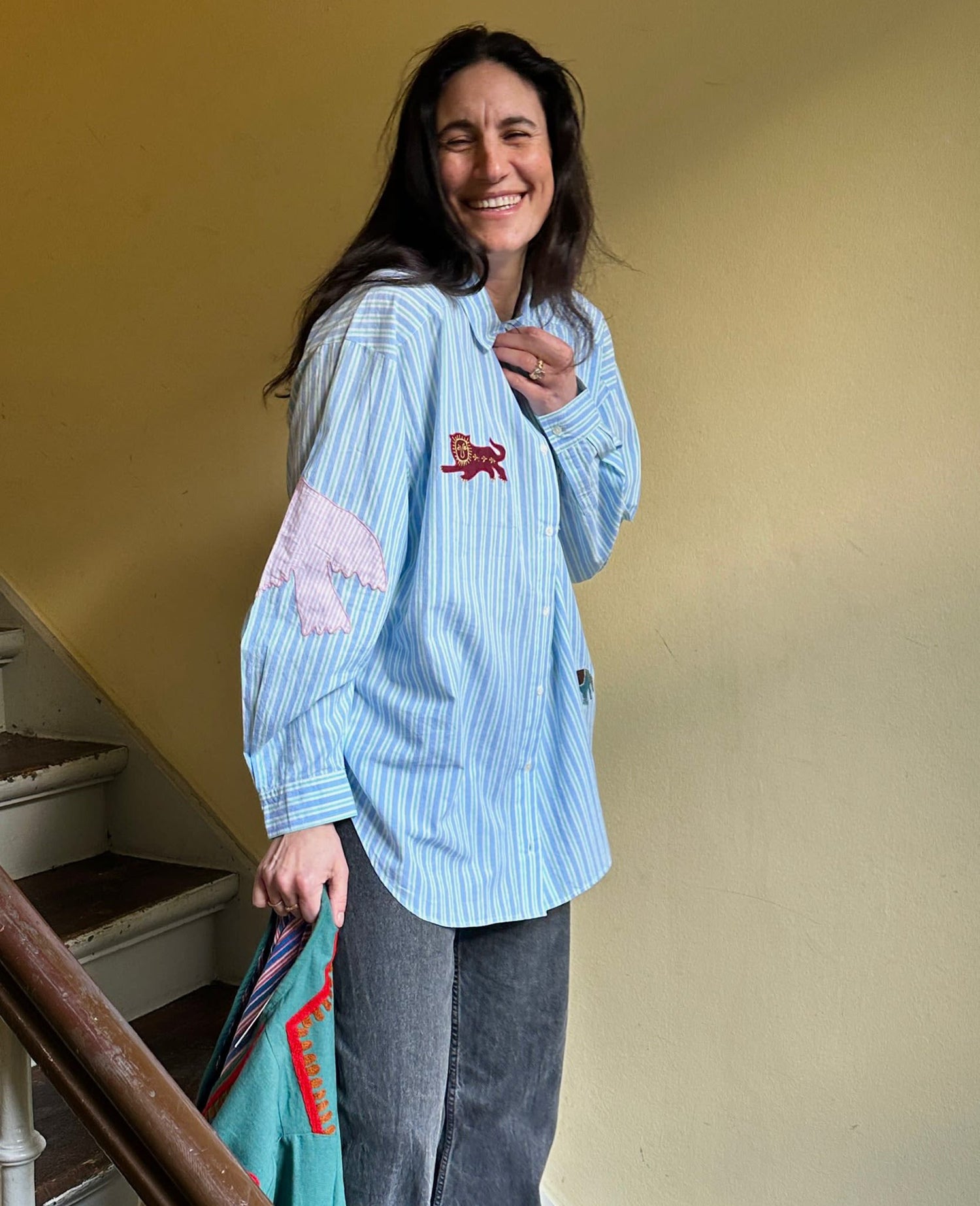 SISSEL EDELBO Pil Shirt – Green Stripes