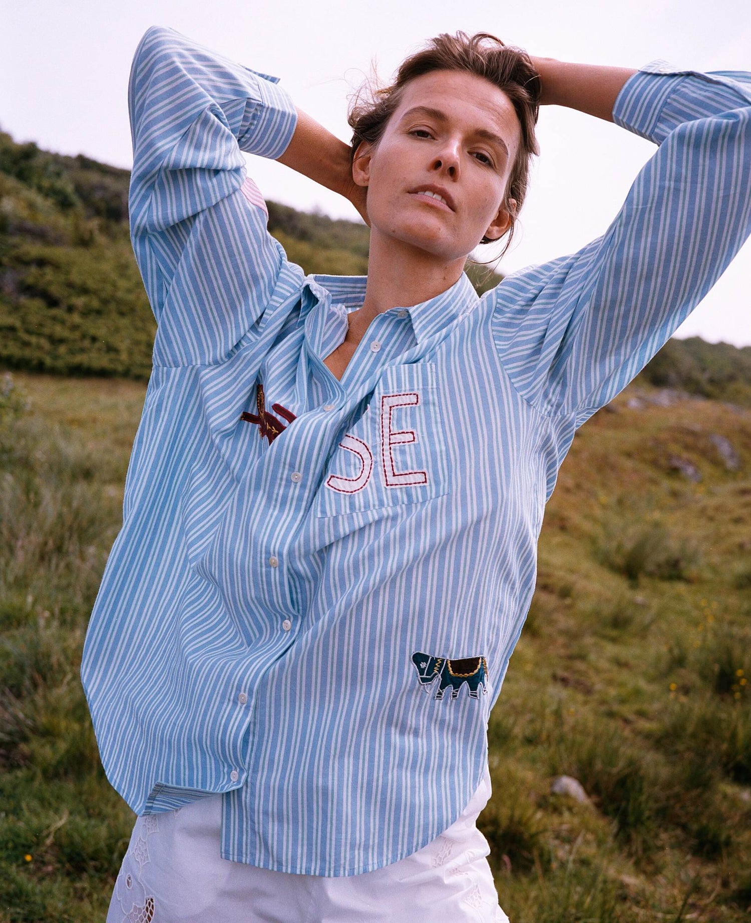 SISSEL EDELBO Pil Shirt – Green Stripes