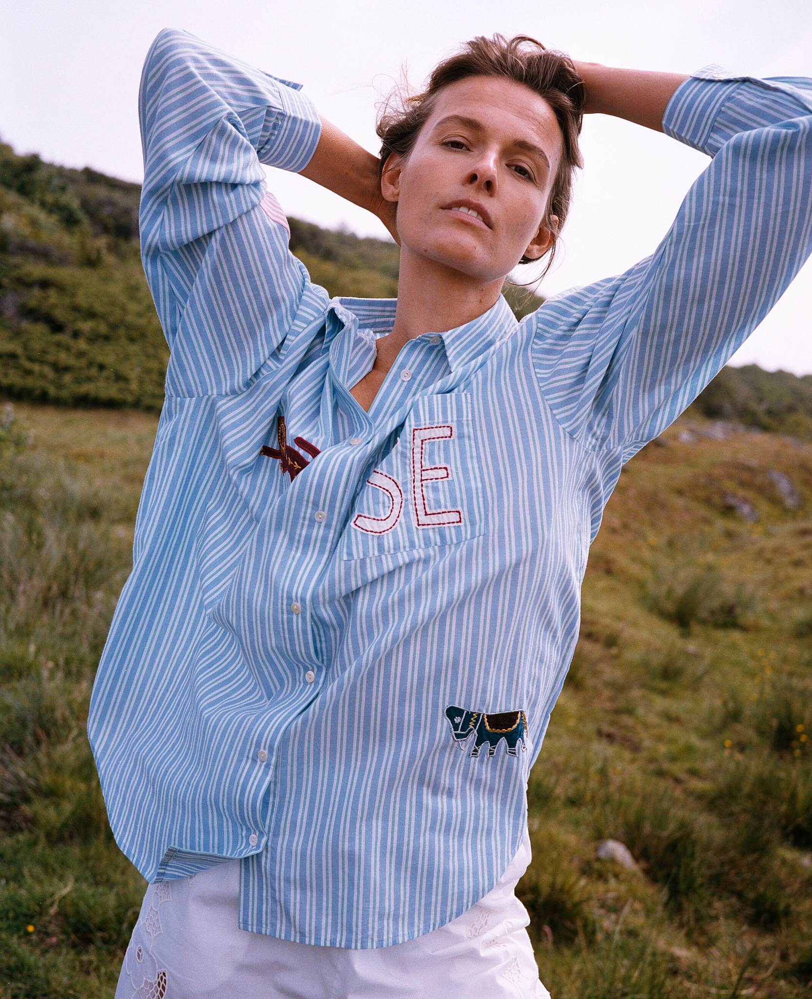 SISSEL EDELBO Pil Shirt – Green Stripes