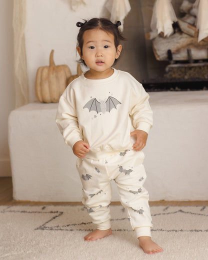 Quincy Mae Relaxed Fleece Sweatshirt - Baby Bats - official product image 5