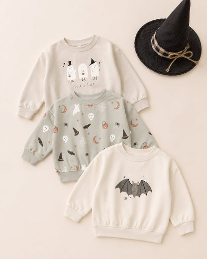 Quincy Mae Relaxed Fleece Sweatshirt - Baby Bats - official product image 6