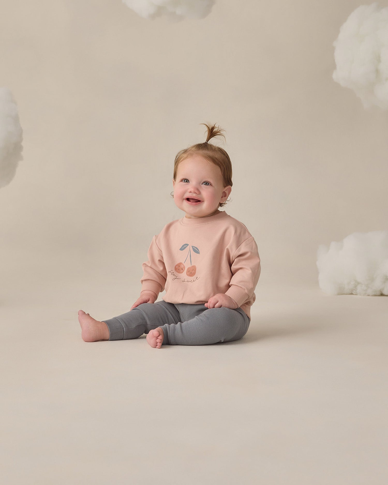 Quincy Mae Relaxed Sweatshirt - Cherry