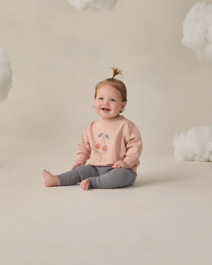 Quincy Mae Relaxed Sweatshirt - Cherry