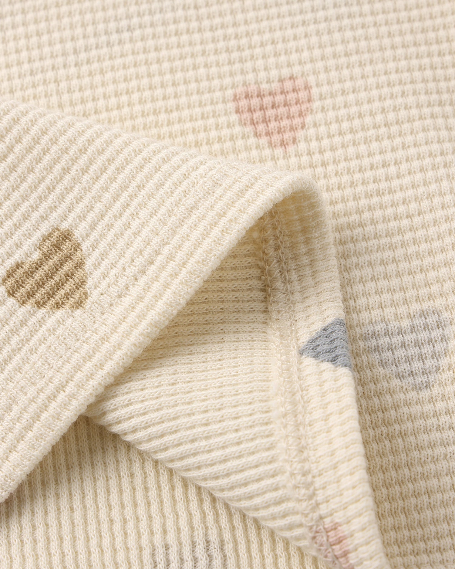 Quincy Mae Waffle Tee + Short Set - Confetti Hearts