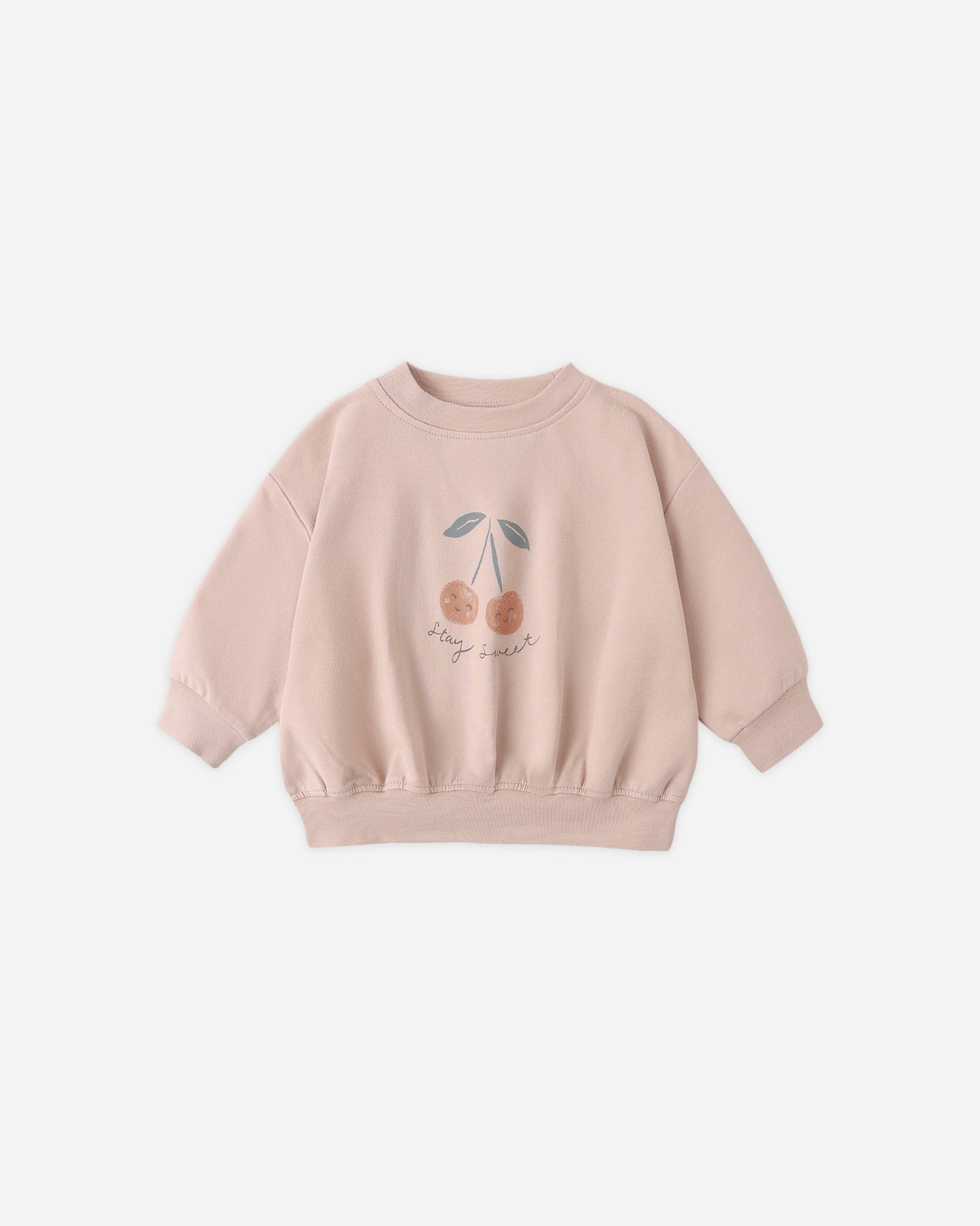 Pink sweatshirt with cherry design 