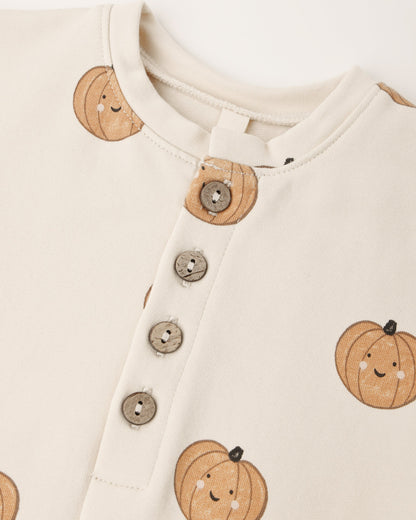 Quincy Mae Relaxed Fleece Jumpsuit - Pumpkins - official product image 6