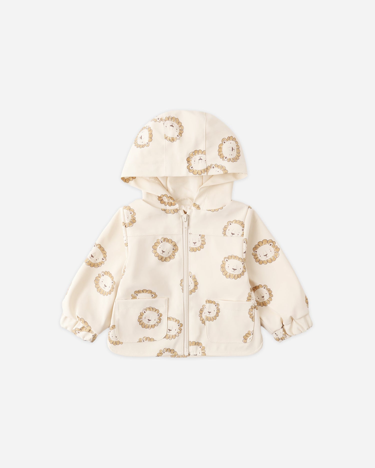 Baby jacket with floral pattern on a white background