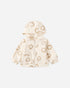 Baby jacket with floral pattern on a white background
