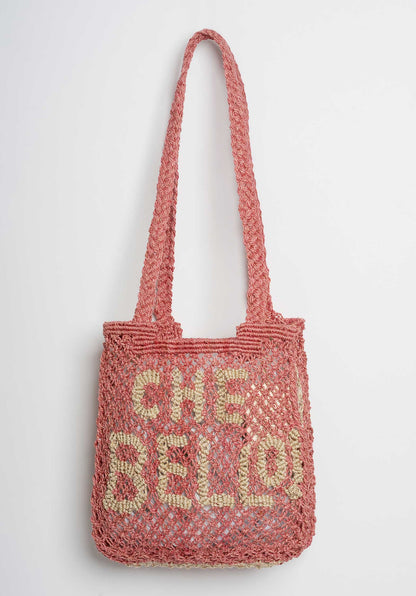 The Jacksons Cara Che Bello Jute Bag - Berry