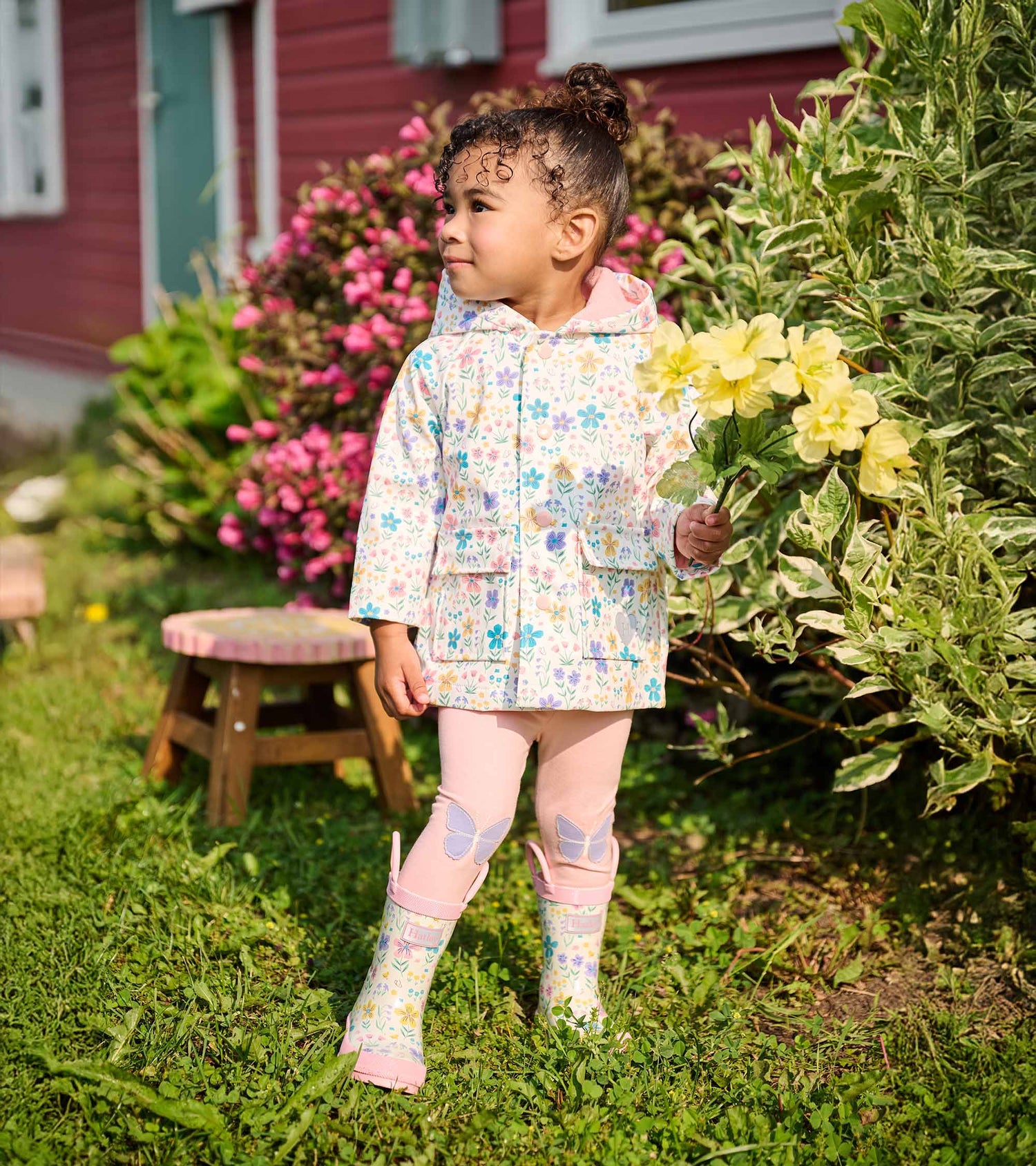 Hatley Baby &amp; Toddler Girls Little Garden Chicks Button-Up Rain Jacket